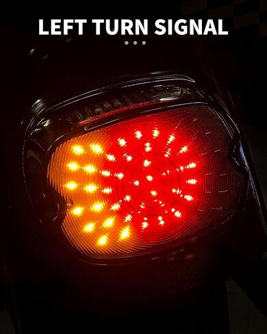 LX-LIGHT Smoked LED Tail Light with Turn Signal Brake Light Compatible with Dyna Sportster 883 1200 Road King Electra Glides Tour Glides Road Glides Nightster Street Bob,EMC Bulit-in in Kuwait
