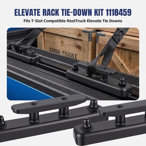 طقم ربط الرف المرتفع 1118459: يناسب فتحة T المتوافقة مع أدوات ربط الرف المرتفعة RealTruck (مجموعة من 4) in Kuwait