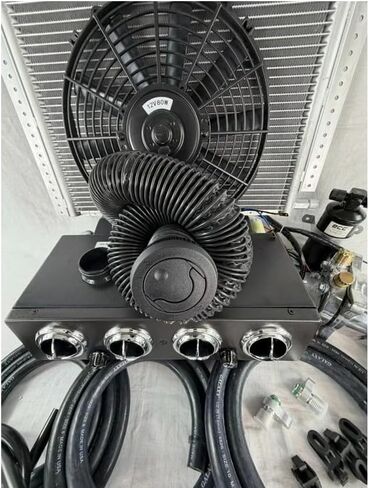 A/C KIT ELECTRIC 12 VOLTS HEAT & COOL 404 WITH 2 AUXILIARY DEFROSTER VENT in Kuwait