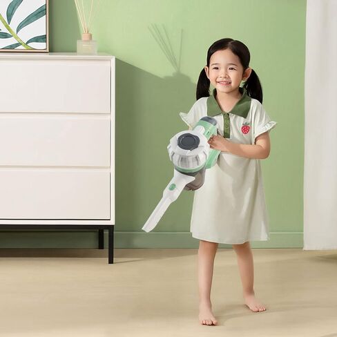 3-in-1 Kids Vacuum That Really Works, Toddler Toy Vacuum Cleaning Set for Children Aged 3+, Fun Kids Working Toy Vacuum Cleaner with Working Suction for Realistic Play (630Green) in Kuwait
