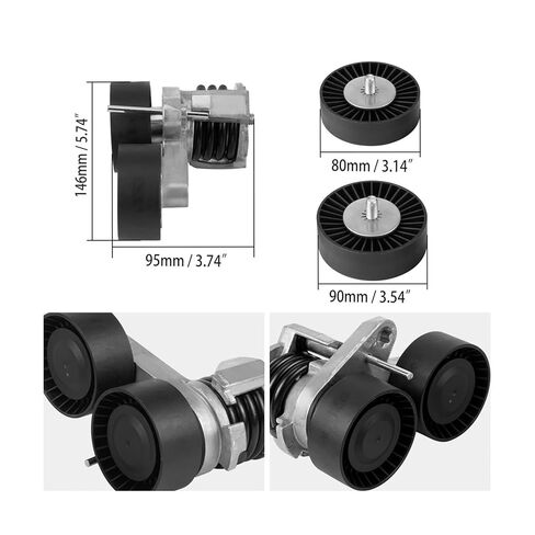 Serpentine Drive Belt Pulley Tensioner Kit Compatible for BMW E82 E88 E90 E92 E91 E93 N54 Engine 2005-2010 in Kuwait
