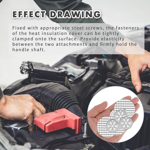 5 Set Professional Car Heat Shield Repair Kit with Washers, Exhaust Heat Shield Clips Replacement for VW Audi Skoda N90335004 6715468 N9033500 Heat Protection Plate Repair Pad for Underbody in Kuwait