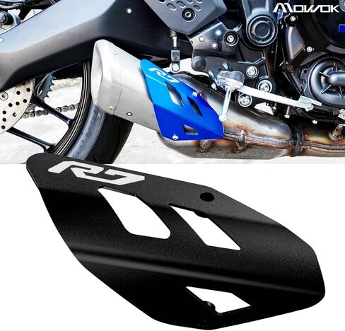 MOWOK Fit For YAMAHA R7 YZF-R7 YZFR7 2026 2025 2024 2023 2022 2021 Accessories Motorcycle heat shield Exhaust Pipe Cover Guard Muffler Protector (Black) in Kuwait