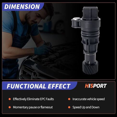 مستشعر سرعة إخراج ناقل الحركة HiSport متوافق مع Hyundai Tiburon 2006-2008 Sonata 1999-2000 Elantra 2001-2006 Kia Optima 2001-2007 Spectra 2005 يستبدل B113802020CA in Kuwait