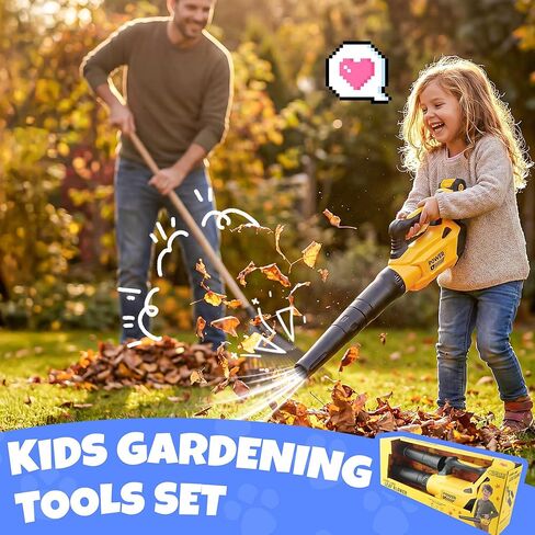 Toy Choi's Toy Leaf Blower for Kids - Kids Leaf Blower that Really Works with Tool Set, Pretend Play Series Educational Outdoor Gardening Kit for Boys & Girls Age 3-5 4-7 in Kuwait