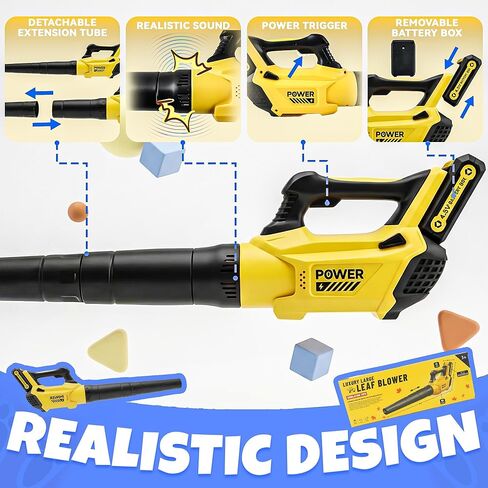Toy Choi's Toy Leaf Blower for Kids - Kids Leaf Blower that Really Works with Tool Set, Pretend Play Series Educational Outdoor Gardening Kit for Boys & Girls Age 3-5 4-7 in Kuwait