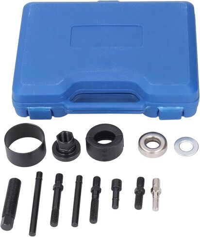 14Pcs Portable Steering Wheel Puller Kit, Removal Tool Kit, Automotive Repair with Adapters for 3.2, Quad4 & Modular Engine, Ideal for Maintenance in Kuwait
