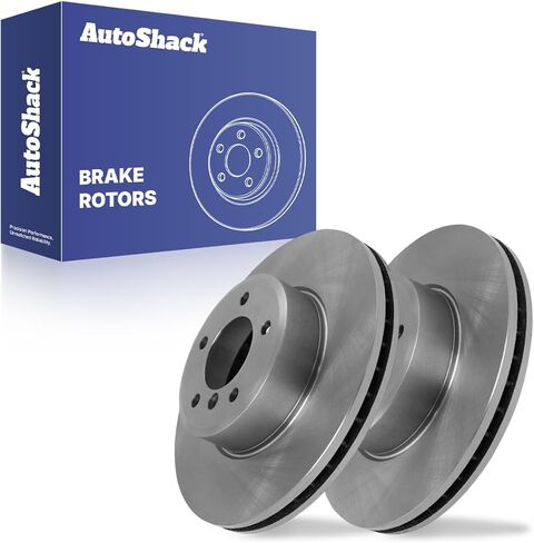 دوارات الفرامل الأمامية من AutoShack لسيارة BMW، 528i 2008-2010 530i 2004-2007 530xi 2006-2007 535xi 2008، RWD AWD L6 3.0L - 12.76 بوصة (324 ملم)، 5 عروات in Kuwait