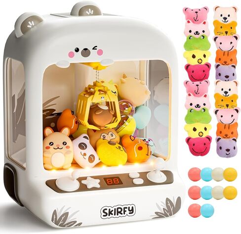Skirfy Mini Claws Machines for Kids,Vending Machines Toys for Boys Girls 6 7 8 9 Year Old,Arcades Games Toys Bear with LED Light & Adjustable Sound,Birthday Party for 6-12 Year Old Boys Girls in Kuwait