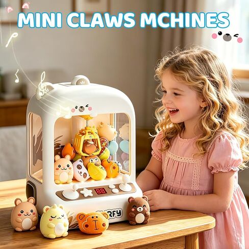 Skirfy Mini Claws Machines for Kids,Vending Machines Toys for Boys Girls 6 7 8 9 Year Old,Arcades Games Toys Bear with LED Light & Adjustable Sound,Birthday Party for 6-12 Year Old Boys Girls in Kuwait