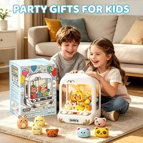 Skirfy Mini Claws Machines for Kids,Vending Machines Toys for Boys Girls 6 7 8 9 Year Old,Arcades Games Toys Bear with LED Light & Adjustable Sound,Birthday Party for 6-12 Year Old Boys Girls in Kuwait