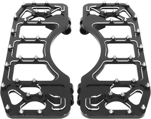 Anti-Slip Pierced Front Driver FloorBoards Footpegs Footboard for Harley Touring Road Glide Street Glide Electra Glide 1986-2025, Softail 1986-2017 & Trike Tri Glide 2008-2025 in Kuwait