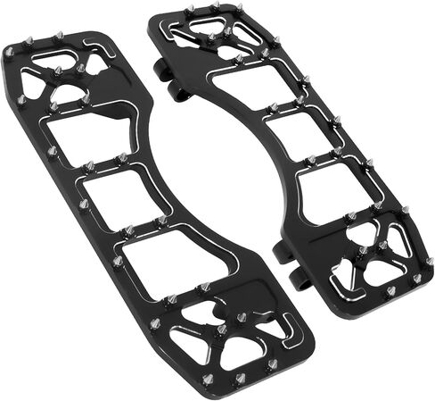 Anti-Slip Pierced Front Driver FloorBoards Footpegs Footboard for Harley Touring Road Glide Street Glide Electra Glide 1986-2025, Softail 1986-2017 & Trike Tri Glide 2008-2025 in Kuwait