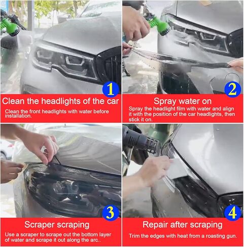 متوافق مع 20% غطاء تغليف من الفينيل للمصابيح الأمامية للدخان الداكن بنسبة 20% لسيارة Ford Fusion 2013-2016، والإكسسوارات الخارجية in Kuwait