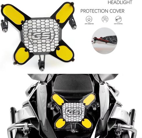For R1300GS R1250GS R1200GS motorcycle headlight protector headlight protective mesh decorative cover R 1300 GS R1200GS 2023-2024 2025 (Yellow) in Saudi Arabia