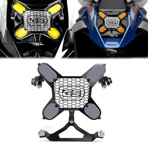 For R1300GS R1250GS R1200GS motorcycle headlight protector headlight protective mesh decorative cover R 1300 GS R1200GS 2023-2024 2025 (Yellow) in Saudi Arabia
