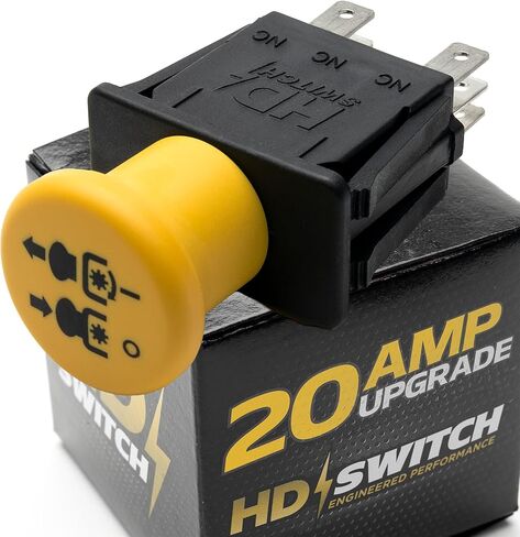 20 AMP OEM Upgrade Push Button PTO Switch - Water Tight - IP53 Certified - 100,000 Cycles at 20 AMPS - Replaces John Deere 1420 1435 1445 2305 2320 2210 2520 2720 3120 in Kuwait