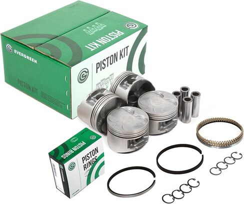 Evergreen SA-5494186363-0 بيستونز مع حلقات متوافقة مع/لـ 1997-2001 Honda Prelude 2.2L VTEC H22A4 DOHC 16V in Kuwait
