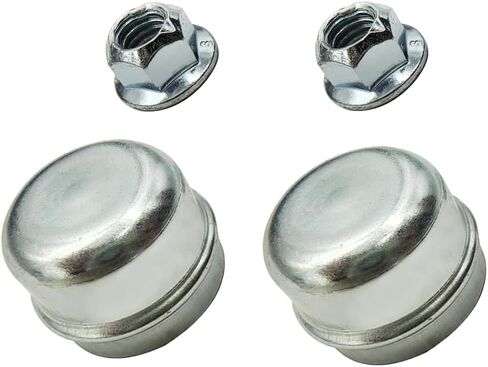 Pair Front Axle Nut Dust Grease Cap For Ford Expedition 2006-2022 For Ford F-150 2004-2023 For Ford Lobo 2004-2023 For Lincoln Navigator 2006-2022 615820 9L1Z1131A in Kuwait