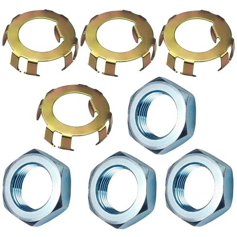 6-191 6-190 New Trailer Wheel Axle Nuts and Retainers for Heavy Duty D-Shaped Spindles Fasteners Compatible with 2 to 8K Dexter Most Spindle Nut-4 Pack in Kuwait