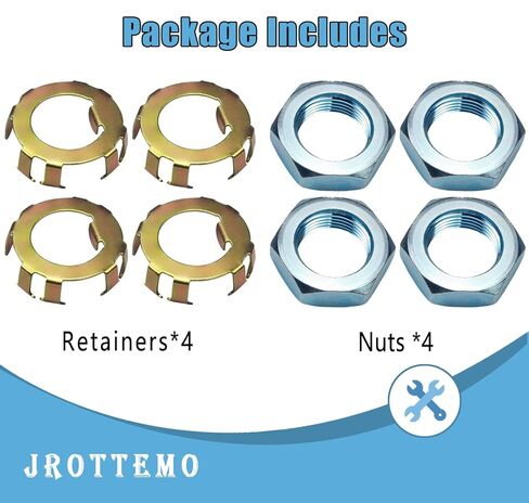 6-191 6-190 New Trailer Wheel Axle Nuts and Retainers for Heavy Duty D-Shaped Spindles Fasteners Compatible with 2 to 8K Dexter Most Spindle Nut-4 Pack in Kuwait
