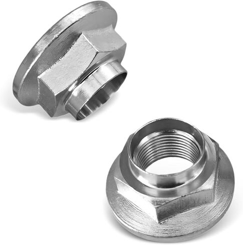 2 PCS CV Axle Nut, Front Rear Spindle Lock Lug Nut, Steel Driveshaft Spindle Nuts, Replace 902170049 Compatible with Subaru Forester Legacy Outback Impreza (Silver) in Kuwait