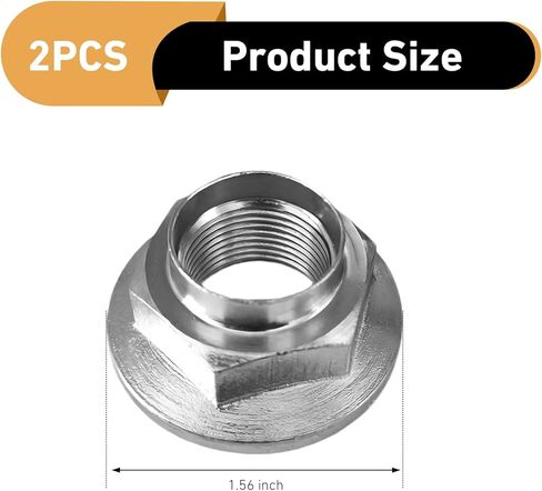 2 PCS CV Axle Nut, Front Rear Spindle Lock Lug Nut, Steel Driveshaft Spindle Nuts, Replace 902170049 Compatible with Subaru Forester Legacy Outback Impreza (Silver) in Kuwait