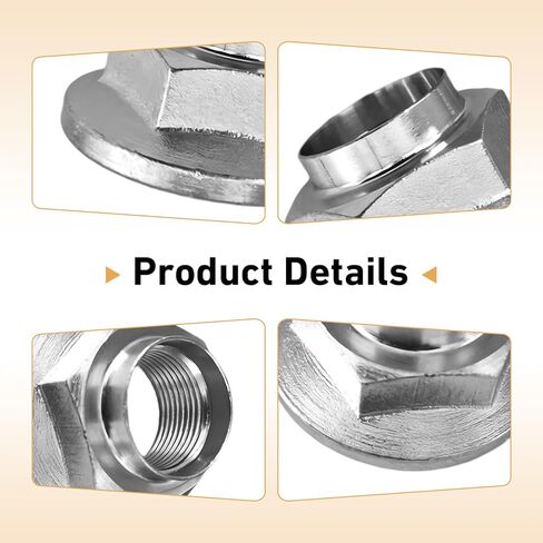 2 PCS CV Axle Nut, Front Rear Spindle Lock Lug Nut, Steel Driveshaft Spindle Nuts, Replace 902170049 Compatible with Subaru Forester Legacy Outback Impreza (Silver) in Kuwait