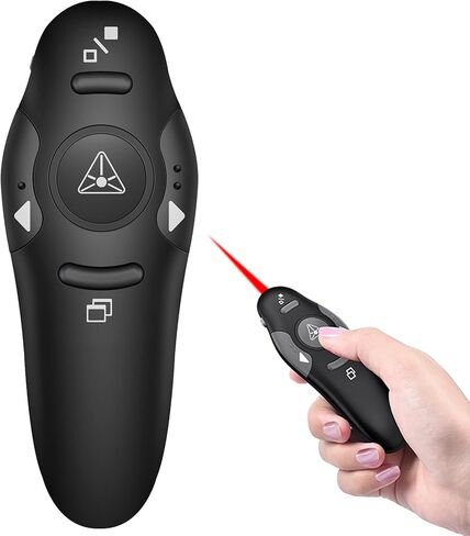 جهاز عرض تقديمي DINOSTRIKE مزود بمؤشر ليزر أحمر، RF 2.4 جيجا هرتز USB جهاز عرض لاسلكي عن بعد لعروض Powerpoint التقديمية للكمبيوتر المحمول والمكتب والفصل الدراسي in Kuwait