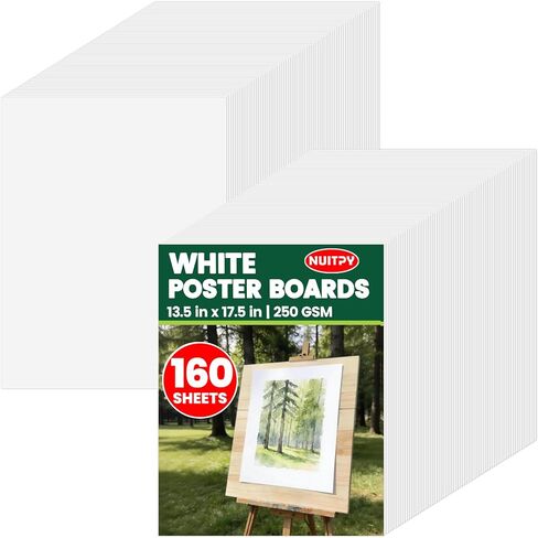 80 Sheets Poster Board, 11in x 14in White Poster Board, 250gsm Thickness Poster Paper, Poster Boards Paper Bulk for Craft, Drawing, DIY Project, Presentations, Display, Sign in Saudi Arabia