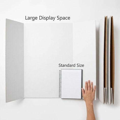 Trifold Poster Board, 24" x 16", White Corrugated Project Boards for Science Fairs, Event Displays, and Business Presentations, School Projects, 3-Pack in Kuwait