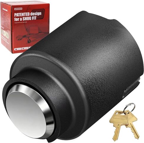 New-Universal Trailer Lock for 1-7/8", 2" ,2-5/16" & Bulldog Couplers,Anti-Theft Steel Trailer Tongue Coupler Lock with Fully Enclosed,for Rv/Trailer/Flatbed,Patent Pending in Kuwait