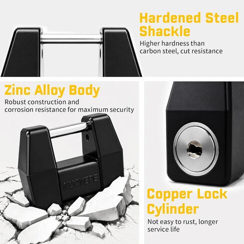 Heavy Duty Trailer Coupler Lock, 1/4" Pin with 1-1/4" Wider Span, Push-to-Lock Trailer Tongue Latch Lock, Anti-Theft Weatherproof Coupler Pin for Tow Boat, RV, Camper, Truck & Utility Trailers in Kuwait