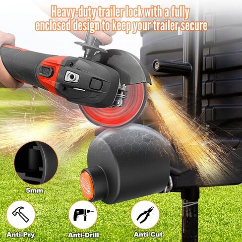 2026 Tlvuvmo Universal Trailer Hitch Locks for 2 5/16" & 2" & 1 7/8" Couplers, Enclosed Heavy Duty Tongue Lock, Anti -Theft Steel Coupler Lock for Trailers, Boat, RV, Camper in Kuwait