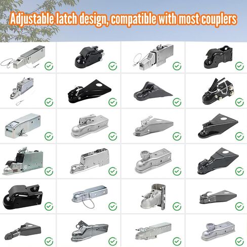 2026 Tlvuvmo Universal Trailer Hitch Locks for 2 5/16" & 2" & 1 7/8" Couplers, Enclosed Heavy Duty Tongue Lock, Anti -Theft Steel Coupler Lock for Trailers, Boat, RV, Camper in Kuwait