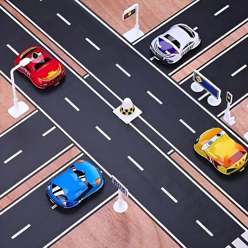 Road Street Floor Decal, Black Road Track Tape Road Border Decal, Party Decoration - 1.97 Inch Wide 16.4 FT Long in Kuwait