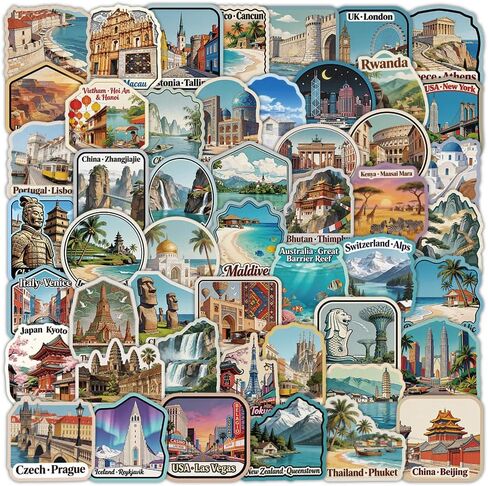 50Pcs Watercolor Bee Stickers Pack, Waterproof Vinyl Honey Decals for Water Bottle Laptop Suitcase Skateboard Scrapbook Journal, Cute Insect Labels for Kids Teens Girls DIY Decor Party Gift Supplies in Saudi Arabia