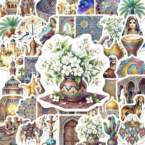 50Pcs Watercolor Bee Stickers Pack, Waterproof Vinyl Honey Decals for Water Bottle Laptop Suitcase Skateboard Scrapbook Journal, Cute Insect Labels for Kids Teens Girls DIY Decor Party Gift Supplies in Saudi Arabia