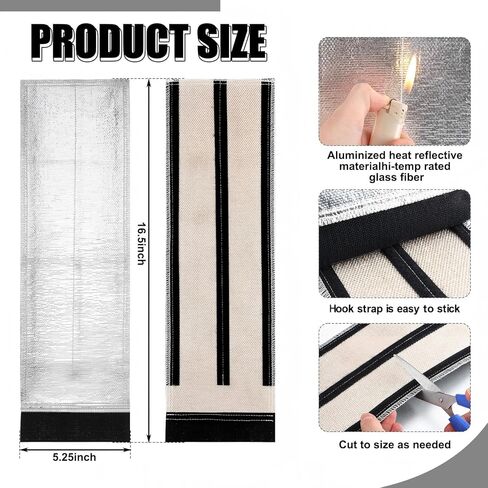 LemonRoad 2 Pack Starter Heat Shield درع المحرك الصغير 5.25 بوصة × 16.5 بوصة حاجز حرارة المحرك العاكس لدرجة الحرارة العالية لحماية المبتدئين in Kuwait