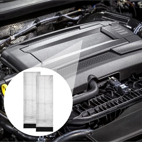 LemonRoad 2 Pack Starter Heat Shield درع المحرك الصغير 5.25 بوصة × 16.5 بوصة حاجز حرارة المحرك العاكس لدرجة الحرارة العالية لحماية المبتدئين in Kuwait