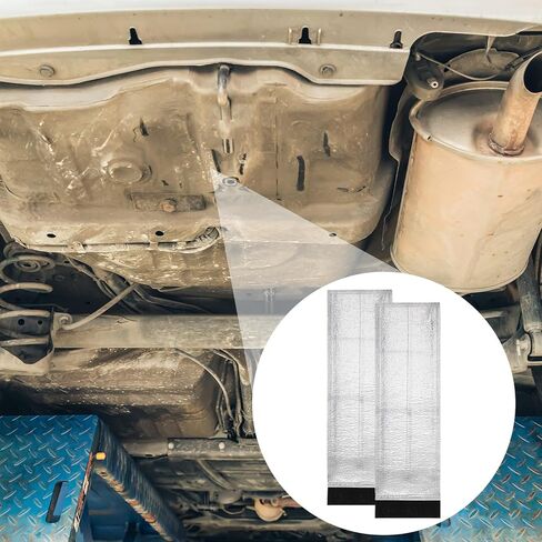 LemonRoad 2 Pack Starter Heat Shield درع المحرك الصغير 5.25 بوصة × 16.5 بوصة حاجز حرارة المحرك العاكس لدرجة الحرارة العالية لحماية المبتدئين in Kuwait