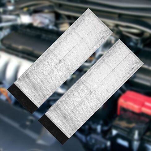 LemonRoad 2 Pack Starter Heat Shield درع المحرك الصغير 5.25 بوصة × 16.5 بوصة حاجز حرارة المحرك العاكس لدرجة الحرارة العالية لحماية المبتدئين in Kuwait