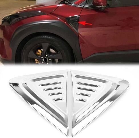 ملحقات السيارة مناسبة لسيارة Toyota C-HR CHR 2017 2018 2019 2020 2021 2022 ABS فتحات جانبية أمامية خارجية غطاء منفذ الهواء مجموعة قطعتين (ألياف الكربون) in Kuwait