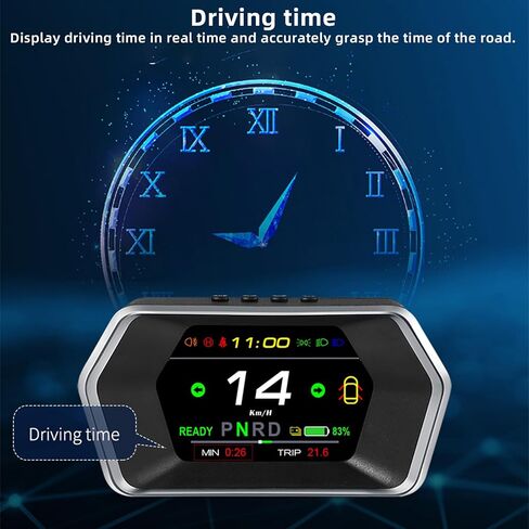 3.3-inch Dashboard Real-Time Speed Gear Position Seat Belts Brake Warning Display Compatible for Model Y 2019-2025 & for Model 3 2021-2025 with CarPlay and Android Auto Automotive Dashboard in Kuwait