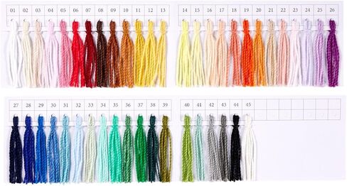 And-et DuraTuft Yarn Color Swatch – 45 Color Essentials for Tufting, Rug Making, Crochet, Weaving & Knitting – 100% B.C.F. Nylon Sample Pack in Kuwait