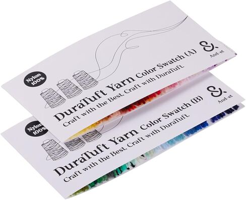 And-et DuraTuft Yarn Color Swatch – 45 Color Essentials for Tufting, Rug Making, Crochet, Weaving & Knitting – 100% B.C.F. Nylon Sample Pack in Kuwait