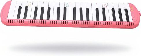 37 Key Melodica Instrument, Soprano Melodica Air Piano Keyboard with Built in Keyboard, Resin Body, Stainless Steel Base, Carrying Bag (Pink) in Saudi Arabia