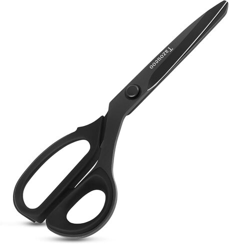 Black Sewing Scissors - 10" Sharp Stainless Steel Fabric Shears, Anti-Rust & Comfort Grip for Crafting, Dressmaking, Leather, Yarn and DIY in Kuwait