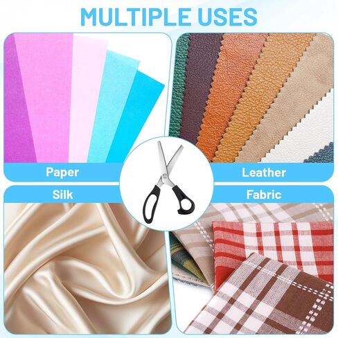 3 Pack Pinking Shears 3mm/5mm/7mm Scalloped Scissors 9.2'' Serrated Zig Zag Scissors Handheld Jagged Dressmaking Supply for Fabric Leather Crafts Paper Cutting in Kuwait