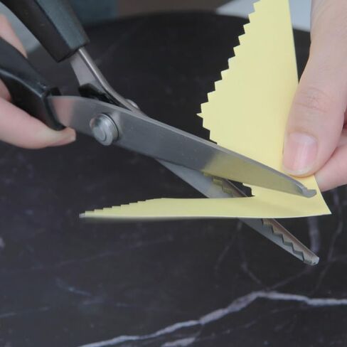 Professional Pinking Shears for Fabric, Zig Zag Serrated Tailor Scissors, Stainless Steel No-Fray Sewing Scissors for Cloth Cutting DIY Dressmaking Crafting in Kuwait